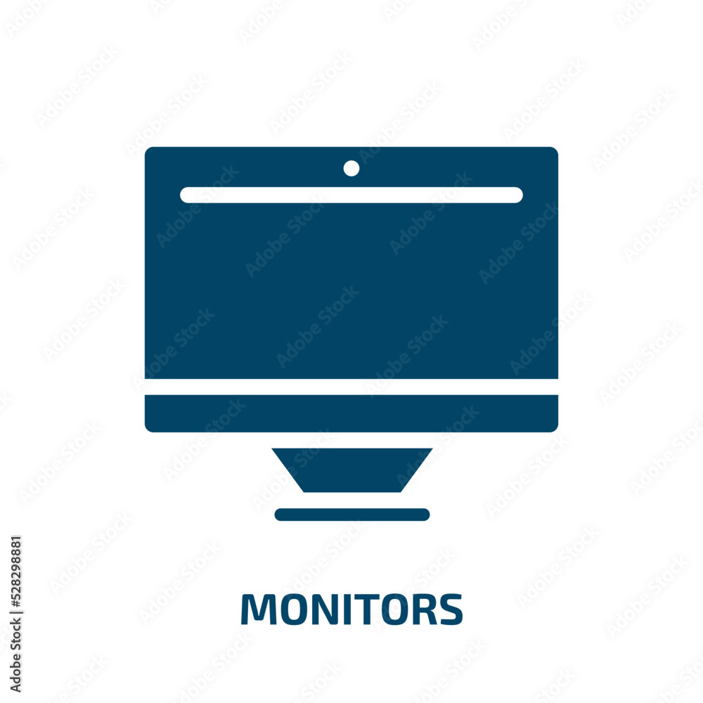 Poster monitors vector icon. monitors, computer, technology filled icons from flat computer devices concept
