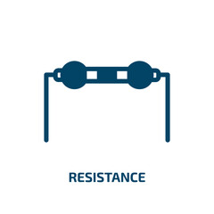 resistance vector icon. resistance, resistant, protection filled icons from flat hardware computer concept. Isolated black glyph icon, vector illustration symbol element for web design and mobile apps