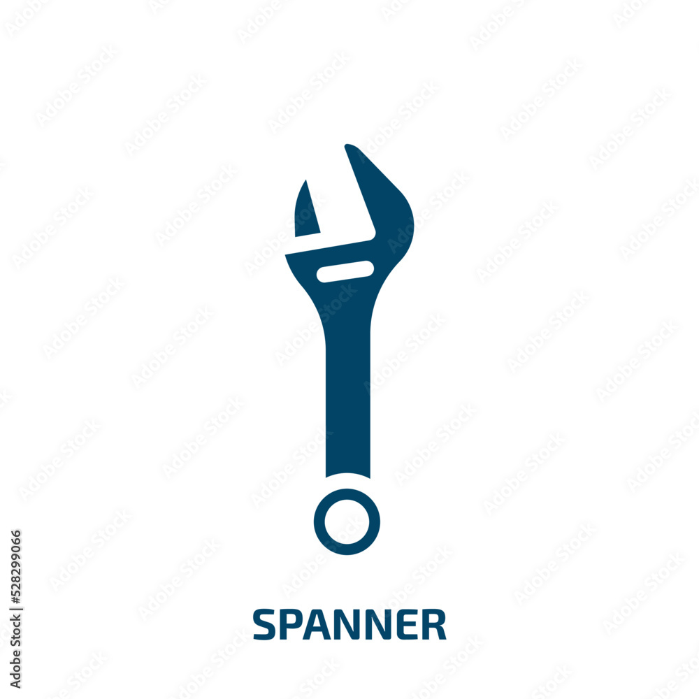 Poster spanner vector icon. spanner, wrench, construction filled icons from flat construction tool concept.
