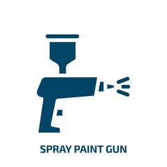 Fototapeta premium spray paint gun vector icon. spray paint gun, paint, spray filled icons from flat handcraft concept. Isolated black glyph icon, vector illustration symbol element for web design and mobile apps