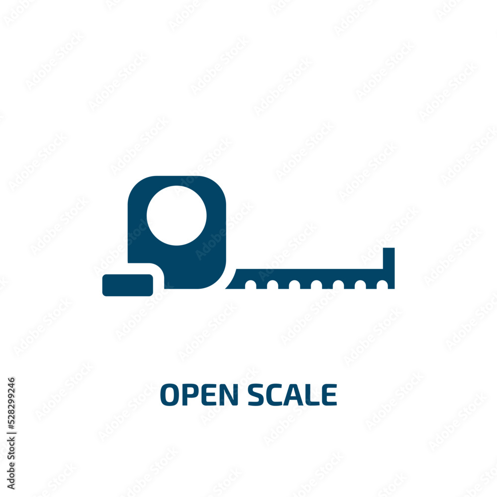 Poster open scale vector icon. open scale, open, collection filled icons from flat toolbox concept. isolate
