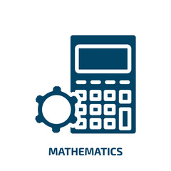 mathematics vector icon. mathematics, education, school filled icons from flat engineering concept. Isolated black glyph icon, vector illustration symbol element for web design and mobile apps