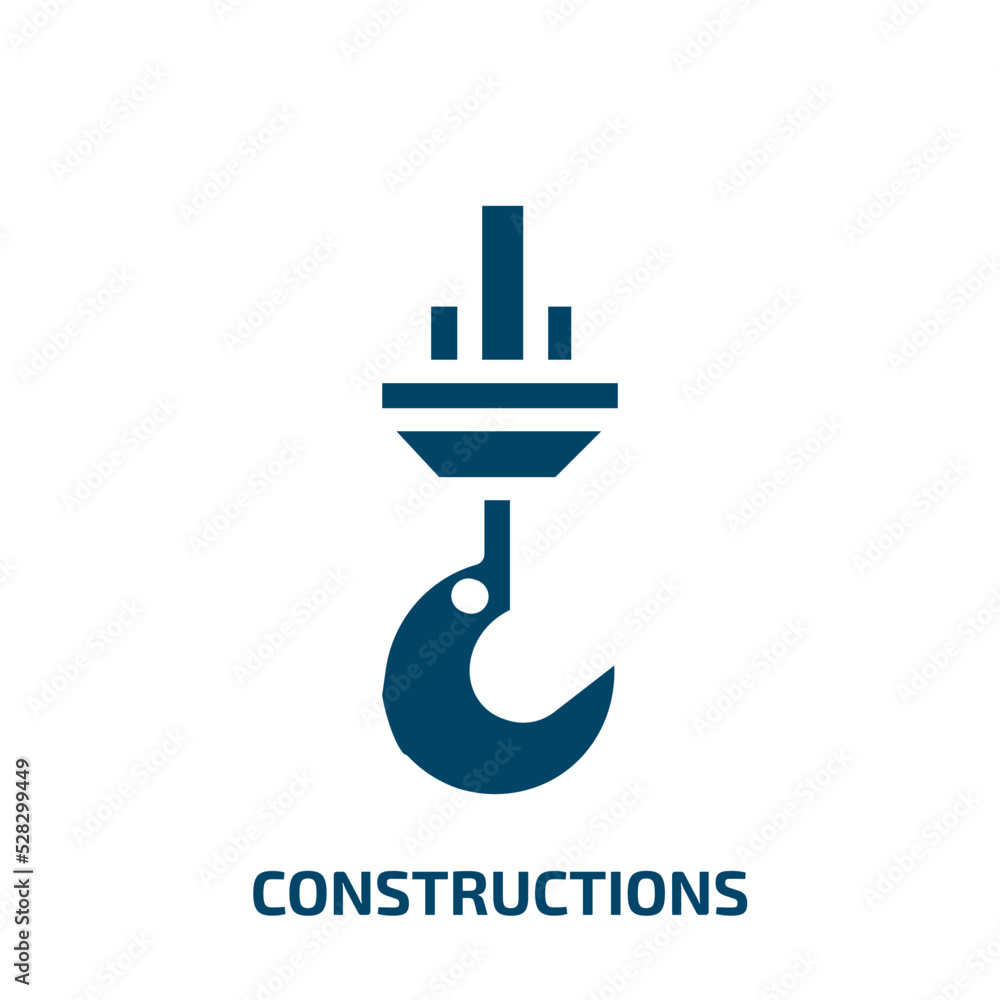 Poster constructions vector icon. constructions, construction, building filled icons from flat constructico