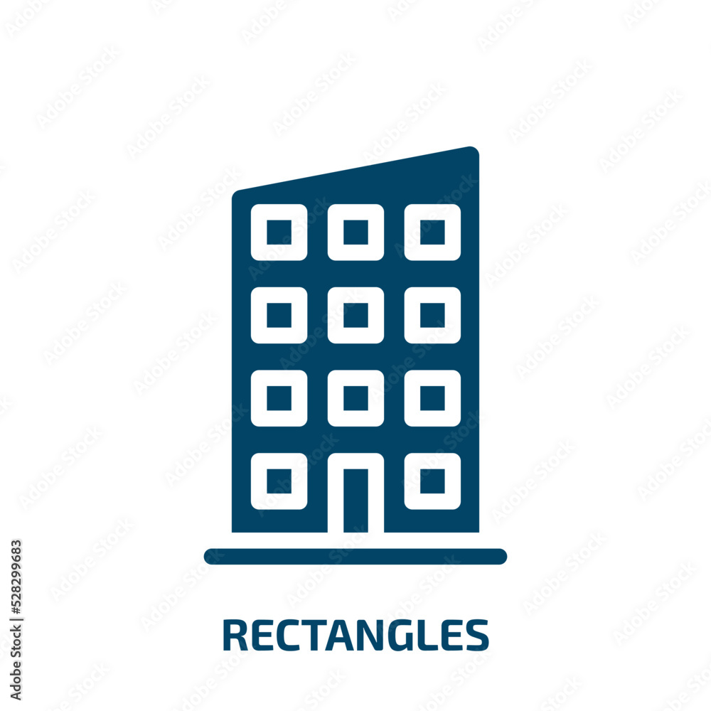 Poster rectangles vector icon. rectangles, rectangle, square filled icons from flat building concept. isola