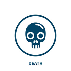death vector icon. death, skull, poison filled icons from flat concept. Isolated black glyph icon, vector illustration symbol element for web design and mobile apps