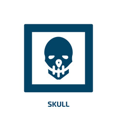 skull vector icon. skull, bone, human filled icons from flat concept. Isolated black glyph icon, vector illustration symbol element for web design and mobile apps