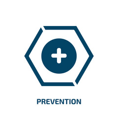 Obraz premium prevention vector icon. prevention, medical, disease filled icons from flat concept. Isolated black glyph icon, vector illustration symbol element for web design and mobile apps
