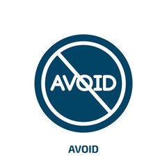 avoid vector icon. avoid, safety, health filled icons from flat concept. Isolated black glyph icon, vector illustration symbol element for web design and mobile apps