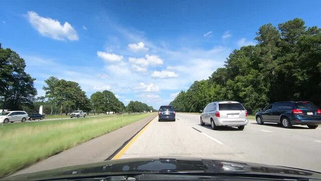 Driving on Interstate 20 in Georgia