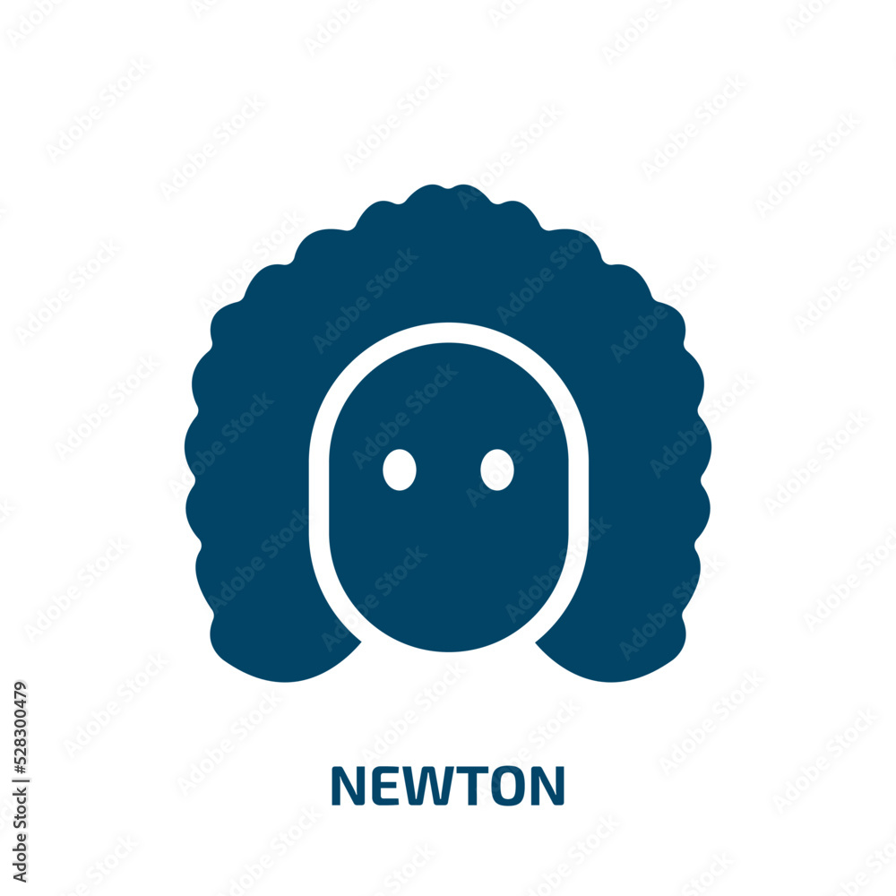 Poster newton vector icon. newton, science, physics filled icons from flat science concept. isolated black 