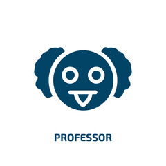 professor vector icon. professor, college, education filled icons from flat back to school concept. Isolated black glyph icon, vector illustration symbol element for web design and mobile apps