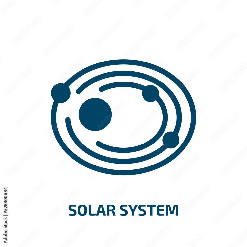 Poster solar system vector icon. solar system, solar, system filled icons from flat knowledge concept. isol