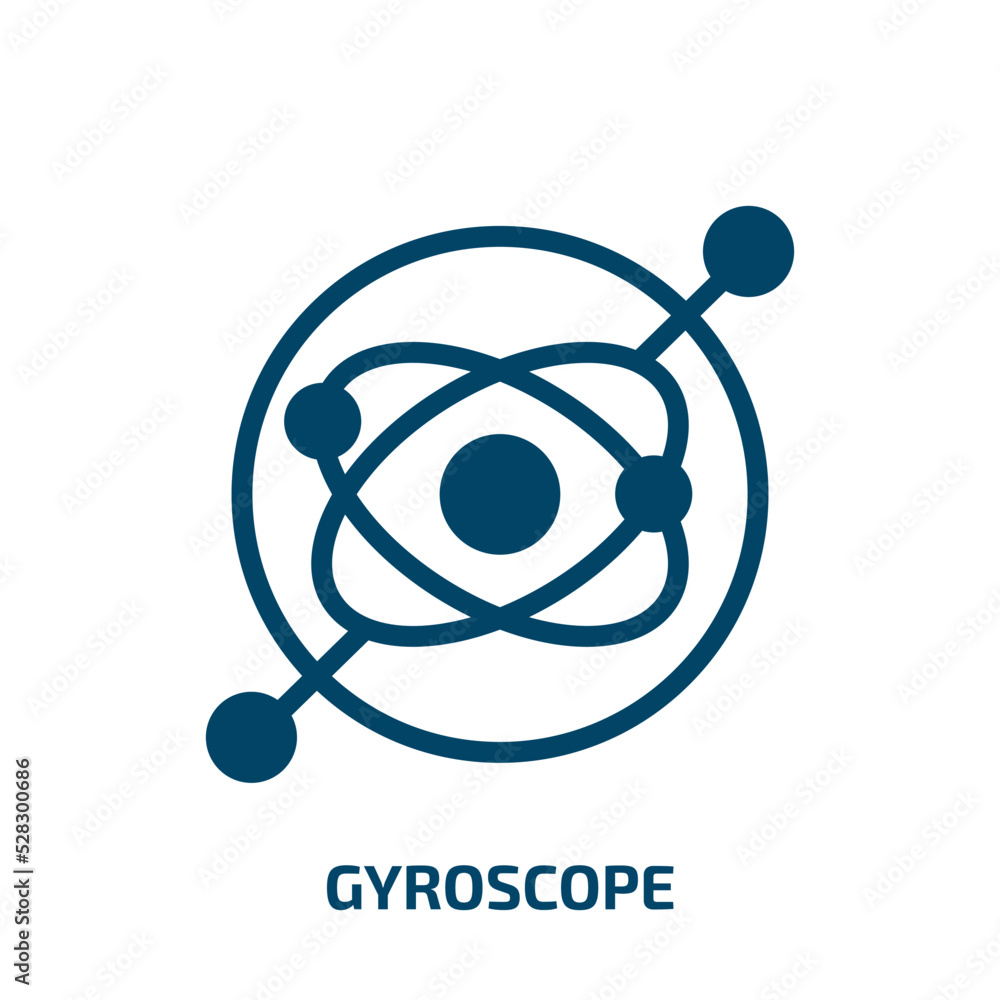 Poster gyroscope vector icon. gyroscope, technology, balance filled icons from flat physics concept. isolat