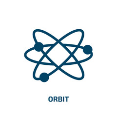 orbit vector icon. orbit, technology, simple filled icons from flat science concept. Isolated black glyph icon, vector illustration symbol element for web design and mobile apps
