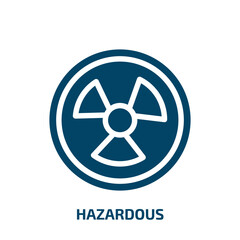 hazardous vector icon. hazardous, danger, hazard filled icons from flat laboratory concept. Isolated black glyph icon, vector illustration symbol element for web design and mobile apps