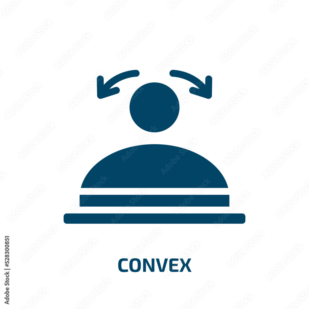 Poster convex vector icon. convex, internet, perspective filled icons from flat physics concept. isolated b