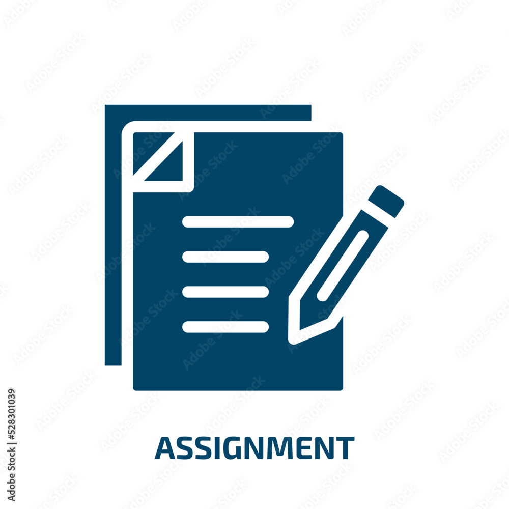Poster assignment vector icon. assignment, check, document filled icons from flat university concept. isola