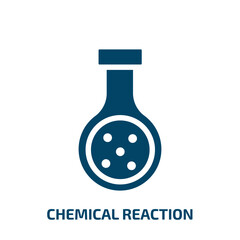 chemical reaction vector icon. chemical reaction, medical, lab filled icons from flat chemistry concept. Isolated black glyph icon, vector illustration symbol element for web design and mobile apps