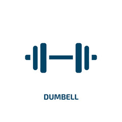 dumbell vector icon. dumbell, dumbbell, weight filled icons from flat healthy life concept. Isolated black glyph icon, vector illustration symbol element for web design and mobile apps
