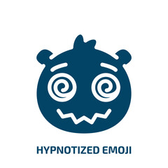 hypnotized emoji vector icon. hypnotized emoji, emoticon, smiley filled icons from flat emoji concept. Isolated black glyph icon, vector illustration symbol element for web design and mobile apps