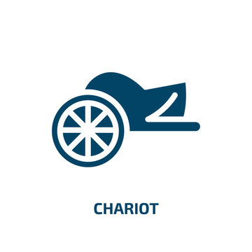 chariot vector icon. chariot, old, antique filled icons from flat history concept. Isolated black glyph icon, vector illustration symbol element for web design and mobile apps