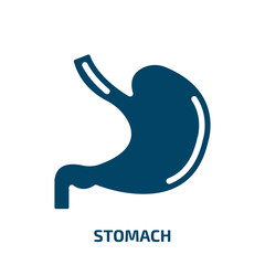 stomach vector icon. stomach, medical, human filled icons from flat allergies concept. Isolated black glyph icon, vector illustration symbol element for web design and mobile apps