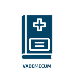 Fototapeta premium vademecum vector icon. vademecum, vector, graphic filled icons from flat medicaments concept. Isolated black glyph icon, vector illustration symbol element for web design and mobile apps