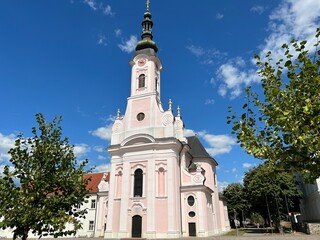 Naklejka premium Cathedral of St. Teresa of Avila, Pozega - Slavonia, Croatia (Požeška katedrala ili Katedrala sv. Terezije Avilske, Požega - Slavonija, Hrvatska)