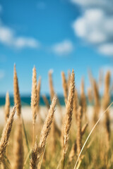 Beach Grass at the north sea coast. High quality photo