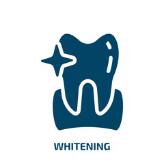 whitening vector icon. whitening, dentistry, tooth filled icons from flat dental concept. Isolated black glyph icon, vector illustration symbol element for web design and mobile apps