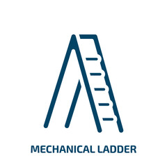 mechanical ladder vector icon. mechanical ladder, ladder, collection filled icons from flat health concept. Isolated black glyph icon, vector illustration symbol element for web design and mobile apps