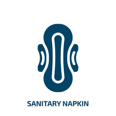 sanitary napkin vector icon. sanitary napkin, hygiene, napkin filled icons from flat hygiene routine concept. Isolated black glyph icon, vector illustration symbol element for web design and mobile