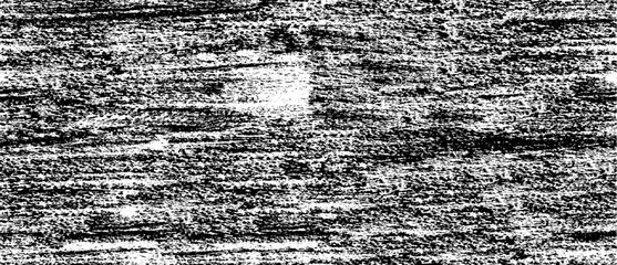 Monochrome texture composed of irregular graphic elements. Distressed uneven grunge background. Abstract vector illustration. Overlay for interesting effect and depth. Isolated on white background.