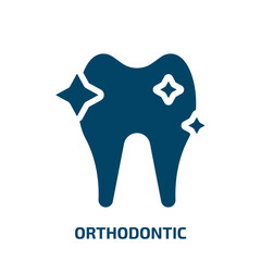 orthodontic vector icon. orthodontic, medical, dental filled icons from flat medical concept. Isolated black glyph icon, vector illustration symbol element for web design and mobile apps