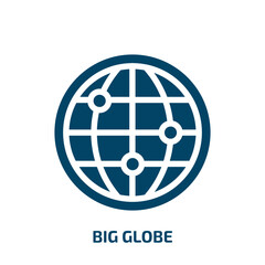 big globe vector icon. big globe, business, technology filled icons from flat business and finance concept. Isolated black glyph icon, vector illustration symbol element for web design and mobile apps