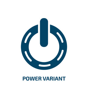 power variant vector icon. power variant, power, circle filled icons from flat business pack concept. Isolated black glyph icon, vector illustration symbol element for web design and mobile apps