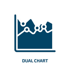 dual chart vector icon. dual chart, chart, dual filled icons from flat business and finance concept. Isolated black glyph icon, vector illustration symbol element for web design and mobile apps