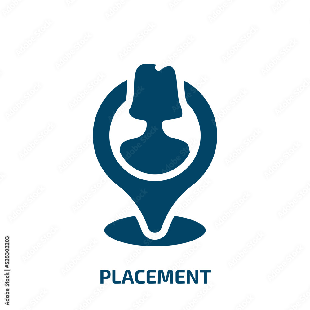 Poster placement vector icon. placement, navigation, pin filled icons from flat general concept. isolated b