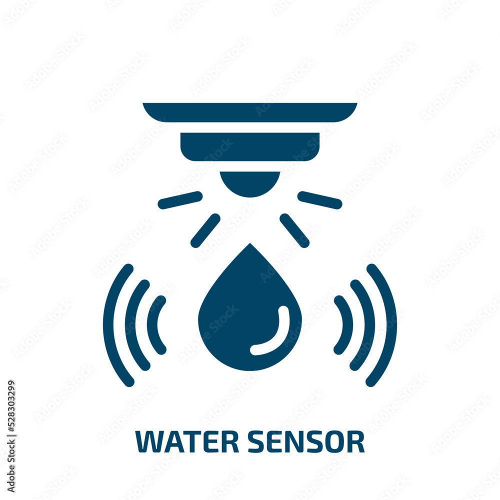 Poster water sensor vector icon. water sensor, water, sensor filled icons from flat general concept. isolat