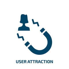 user attraction vector icon. user attraction, human, business filled icons from flat general concept. Isolated black glyph icon, vector illustration symbol element for web design and mobile apps