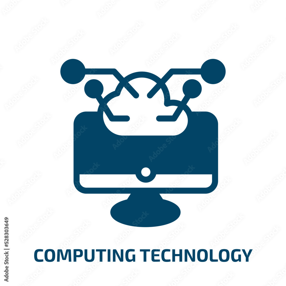 Poster computing technology vector icon. computing technology, computer, technology filled icons from flat 