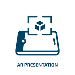 ar presentation vector icon. ar presentation, presentation, ar filled icons from flat general concept. Isolated black glyph icon, vector illustration symbol element for web design and mobile apps