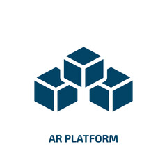 ar platform vector icon. ar platform, virtual, platform filled icons from flat general concept. Isolated black glyph icon, vector illustration symbol element for web design and mobile apps
