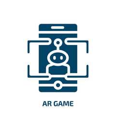 ar game vector icon. ar game, game, innovation filled icons from flat general concept. Isolated black glyph icon, vector illustration symbol element for web design and mobile apps