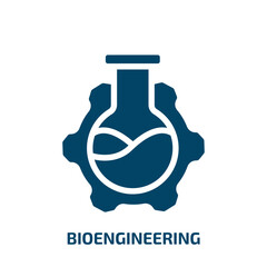 bioengineering vector icon. bioengineering, health, medicine filled icons from flat general concept. Isolated black glyph icon, vector illustration symbol element for web design and mobile apps