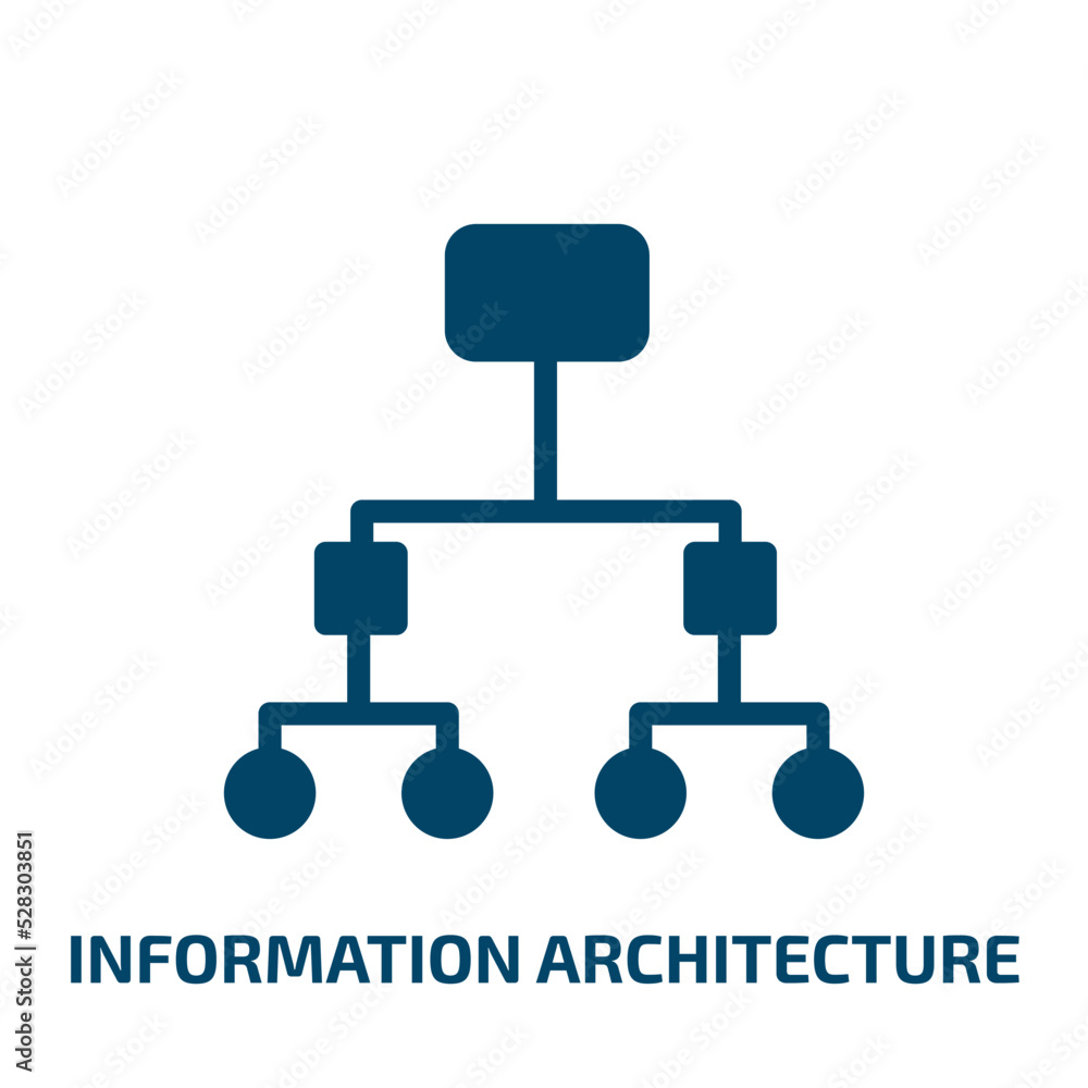 Poster information architecture vector icon. information architecture, architecture, information filled ico