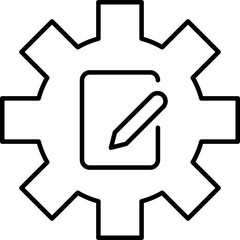 Configuration management Line Concept vector image.