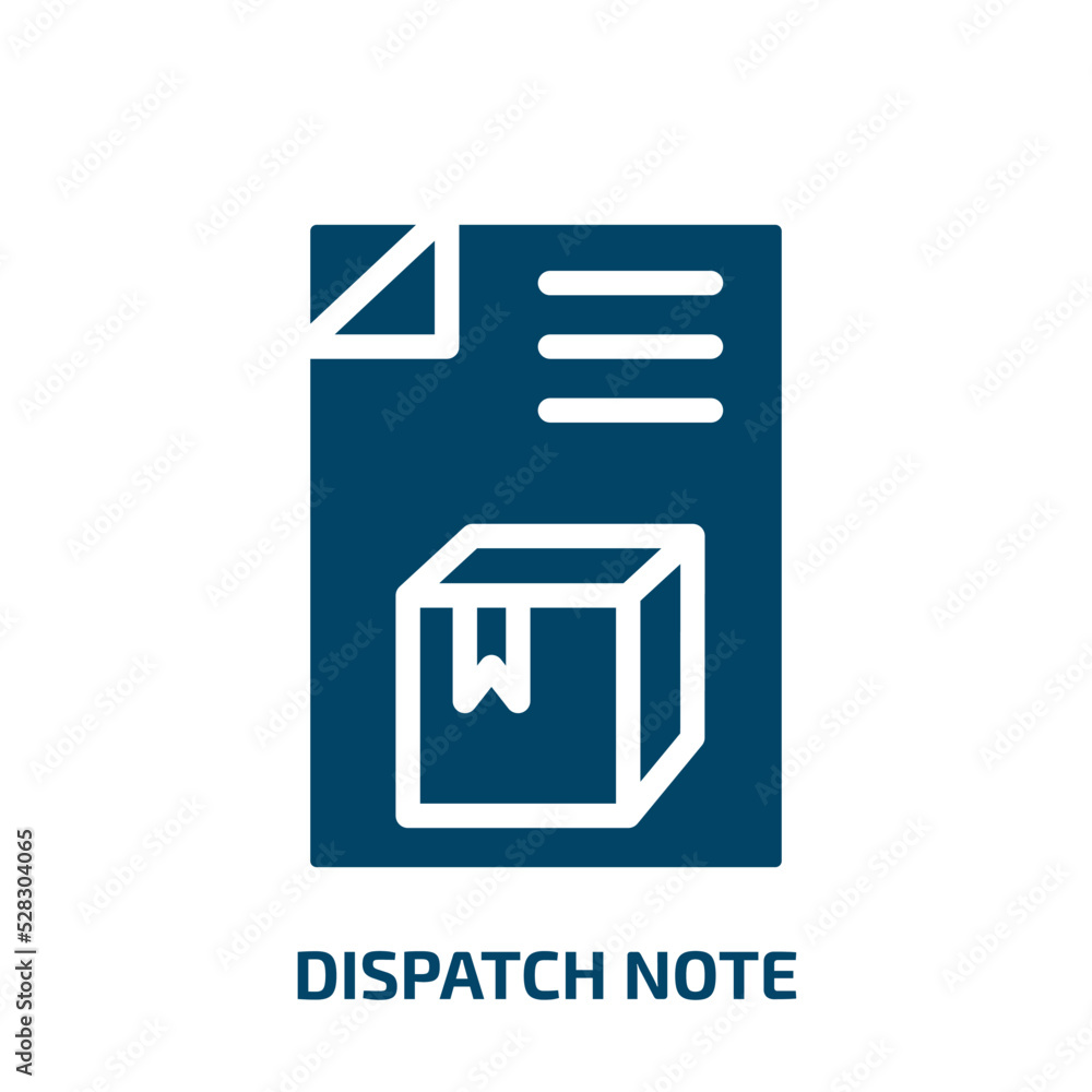 Aufkleber dispatch note vector icon. dispatch note, note, dispatch filled icons from flat product delivery con