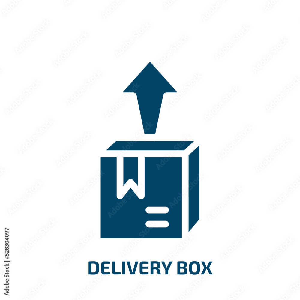 Poster delivery box vector icon. delivery box, package, box filled icons from flat global logistic concept.