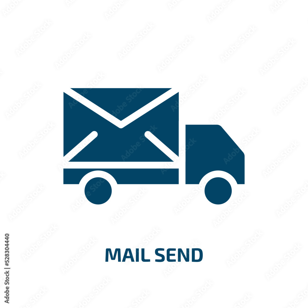 Aufkleber mail send vector icon. mail send, mail, letter filled icons from flat logistic delivery instructions